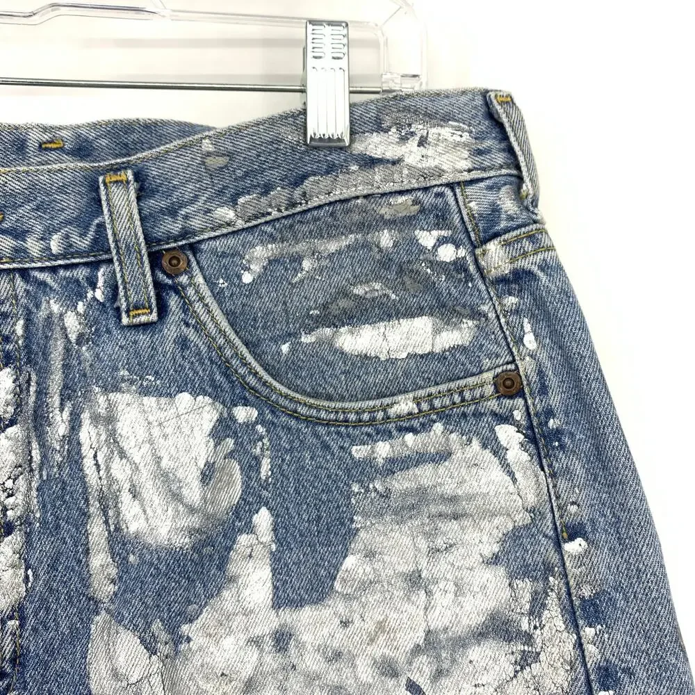 Vintage Upcycled Lee X Rag Union Cut Off Denim Shorts Womens Sz 32